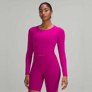 Lululemon Wunder Train Cropped Long Sleeve Shirt (Worn Once), Size 6
